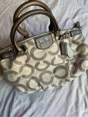 Coach Madison Op Art Sateen Sophia Satchel
